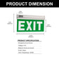 YANSUN Exit Sign with Aluminum Housing, Emergency Identification Function, Professional Safety Device for Various Settings