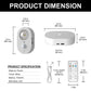 YANSUN 2.6 in. 0.6W 1-Light Cat-Eye Motion Sensor Integrated LED Under Cabinet Light with Remote Control,Wireless 6-Pack