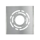 YANSUN 16 in. 1-Light Matte Black Light Control Rectangular Outdoor Wall Sconce with Clear Glass Shades E26 Socket 2-Pack