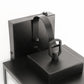 YANSUN 16 in. 1-Light Matte Black Light Control Rectangular Outdoor Wall Sconce with Clear Glass Shades E26 Socket 2-Pack