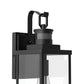 YANSUN 2-Pack Outdoor Wall Sconce, 20 Inch Black Exterior Wall Light with Square Clear Glass and Motion Sensor, E26 Base, IP23