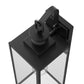 YANSUN 2-Pack Outdoor Wall Sconce, 20 Inch Black Exterior Wall Light with Square Clear Glass and Motion Sensor, E26 Base, IP23
