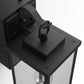 YANSUN Clear Rectangular Outdoor Wall Light with Upward Hook Square Frame, Non-Integrated Bulb, E26 Socket