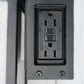 YANSUN Clear Rectangular Outdoor Wall Light with Upward Hook Square Frame, Non-Integrated Bulb, E26 Socket