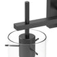 YANSUN 3-Head Black Bathroom Vanity Light with E26 Sockets, Non-Integrated Bulbs, Three-Hole Pierced Glass Shade