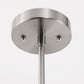 5-Light Nickel Pendant Light with Clear Glass Shades - Adjustable Chandelier for Dining Room, Kitchen, or Foyer
