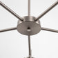 5-Light Nickel Pendant Light with Clear Glass Shades - Adjustable Chandelier for Dining Room, Kitchen, or Foyer