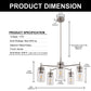 5-Light Nickel Pendant Light with Clear Glass Shades - Adjustable Chandelier for Dining Room, Kitchen, or Foyer