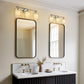YANSUN 20.87 in. 3-Light Chrome Wall Sconce with Crystal Shade