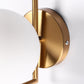 YANSUN 6.7 in. 1-Light Modern Indoor Wall Sconce in Brass Finish with Globe Shade, E26 Base, for Bedroom, Living Room, Hallway