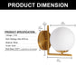 YANSUN 6.7 in. 1-Light Modern Indoor Wall Sconce in Brass Finish with Globe Shade, E26 Base, for Bedroom, Living Room, Hallway