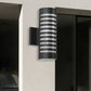 YANSUN 12 in. 2-Light Black Outdoor Wall Sconce Lights Cylinder Porch Light Modern E26 Outdoor Fixtures Wall Mount for Hallway