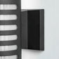 YANSUN 12 in. 2-Light Black Outdoor Wall Sconce Lights Cylinder Porch Light Modern E26 Outdoor Fixtures Wall Mount for Hallway
