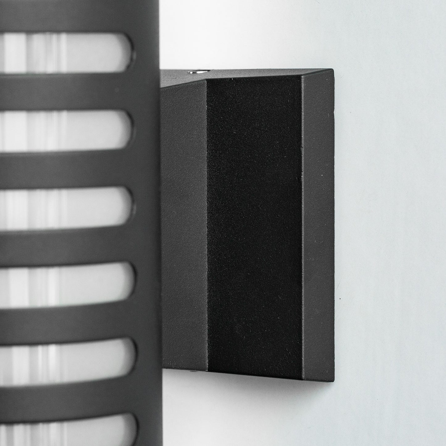 YANSUN 12 in. 2-Light Black Outdoor Wall Sconce Lights Cylinder Porch Light Modern E26 Outdoor Fixtures Wall Mount for Hallway