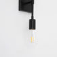 YANSUN (2-Pack) 14.5 in. 2-Light Black Industrial Wall Sconce, E26 Base, for Bedroom, Living Room, Hallway, No Bulbs