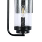 YANSUN 7 in.1-Light Black Wall Sconce with Seeded Glass Shade (Bulbs Not Included)