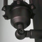 YANSUN 1-Light Black Industrial Wall Sconce Retro Wrought Iron Wall Light Fixtures for Indoor and Outdoor Wall Decor