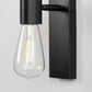 YANSUN 2.6 in. 1 Light Black Contemporary Minimalist Smart Home Wall Sconce for Bedroom Living Room with No Shade