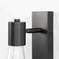 YANSUN 2.6 in. 1 Light Black Contemporary Minimalist Smart Home Wall Sconce for Bedroom Living Room with No Shade