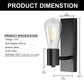YANSUN 2.6 in. 1 Light Black Contemporary Minimalist Smart Home Wall Sconce for Bedroom Living Room with No Shade