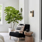 YANSUN 2.6 in. 1 Light Black Contemporary Minimalist Smart Home Wall Sconce for Bedroom Living Room with No Shade