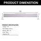 24 in. 1-Light Integrated LED Matte Black Modern Rectangle Vanity Light Bar Wall Fixture for Bathroom Mirror (2-Pack)
