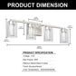 26 in. 28-Watt 4-Light Brushed Nickel Crystal LED Integrated Vanity Light for Bathroom, 3000/4000/6000K Adjustable