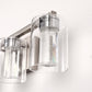 26 in. 28-Watt 4-Light Brushed Nickel Crystal LED Integrated Vanity Light for Bathroom, 3000/4000/6000K Adjustable