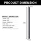 YANSUN 39.4in Outdoor LED Wall Light, IP67 Waterproof Linear Outdoor Wall Sconce, 3000K Warm Light 20W Exterior Wall Fixture 85-265V Black