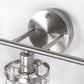 YANSUN 19.88 in. 3-Light Brushed Nickel Modern Industrial Bathroom Vanity Light Over Mirror with Crystal Shade
