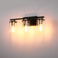 18.5 in. 3-Light Black and Brushed Nickel Vanity Light with Clear Glass Shade for Bathroom