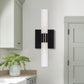 13.9in 2-Light Modern Indoor Wall Sconces with Frosted Glass perfect for bedroom, hallway, living room, bathroom, and study, Non-Integrated Light Source, G9 Socket, No Bulbs Included