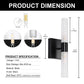 13.9in 2-Light Modern Indoor Wall Sconces with Frosted Glass perfect for bedroom, hallway, living room, bathroom, and study, Non-Integrated Light Source, G9 Socket, No Bulbs Included