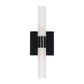 13.9in 2-Light Modern Indoor Wall Sconces with Frosted Glass perfect for bedroom, hallway, living room, bathroom, and study, Non-Integrated Light Source, G9 Socket, No Bulbs Included