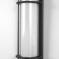 6.22 in. 1-Light Black Outdoor Integrated LED Outdoor Hardwired Wall Sconce with Cylinder Shade