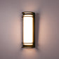 6.22 in. 1-Light Black Outdoor Integrated LED Outdoor Hardwired Wall Sconce with Cylinder Shade