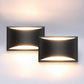 YANSUN 2-Pack Indoor Wall Sconce Black Round Backplate G9 Base Wall Light Fixture Bulb Not Included