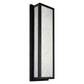 25 in. 30-Watt Black Outdoor Rectangle Hardwired Integrated LED Lantern Wall Sconce with Resin Shade 3000K Waterproof