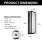 YANSUN 24.8in LED Outdoor Wall Light 30W IP65 Waterproof Marble Resin Sconce 3000K Modern Exterior Fixture