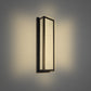 25 in. 30-Watt Black Outdoor Rectangle Hardwired Integrated LED Lantern Wall Sconce with Resin Shade 3000K Waterproof