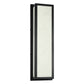 25 in. 30-Watt Black Outdoor Rectangle Hardwired Integrated LED Lantern Wall Sconce with Resin Shade 3000K Waterproof