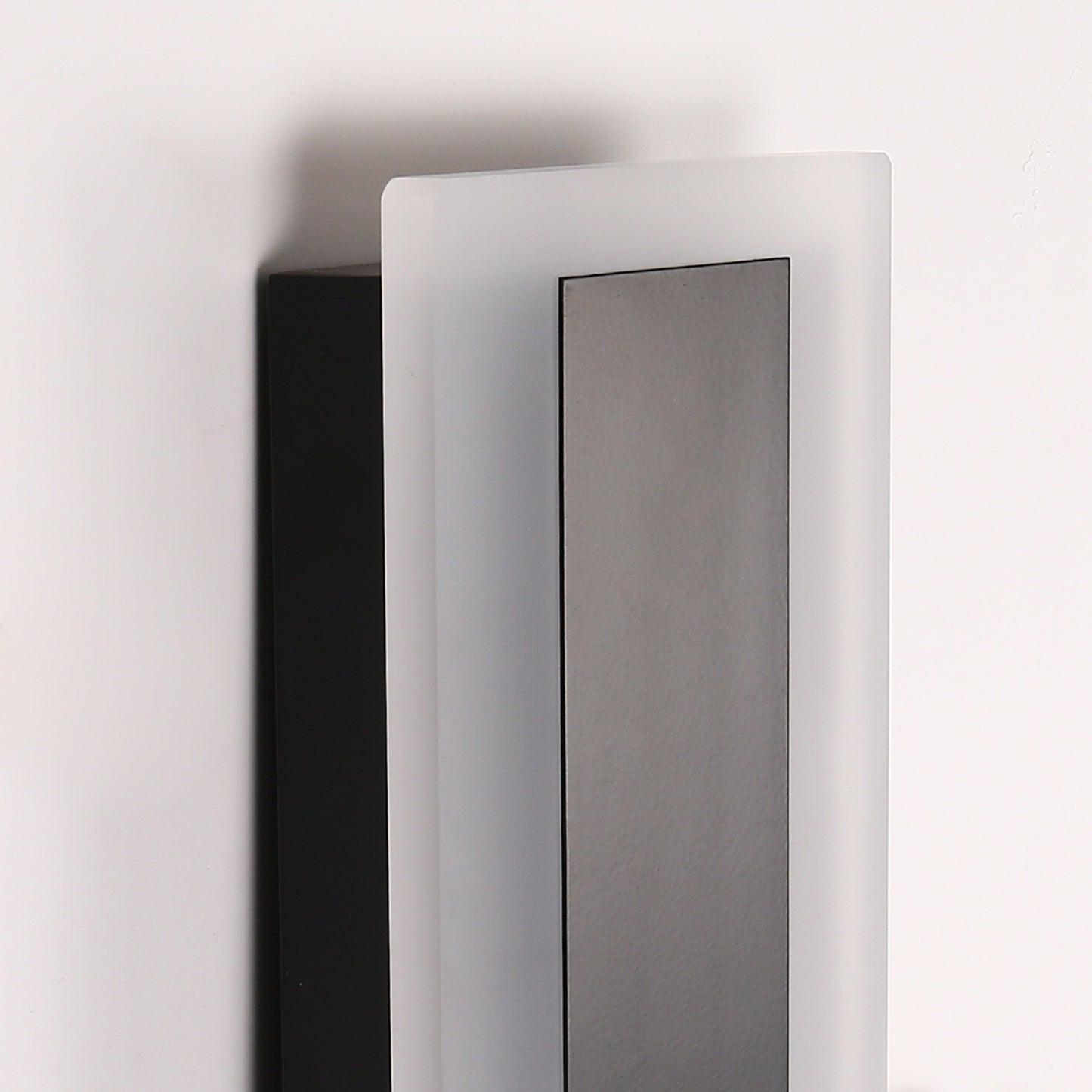 YANSUN 42.52 in. Matte Black 1-Light Lantern Wall Sconce Integrated LED Outdoor Wall Light