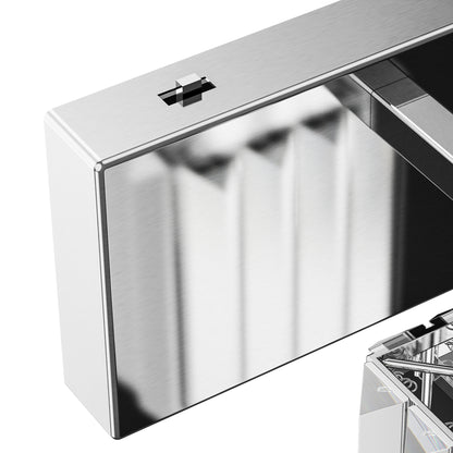 32 in. 4-Light Modern Chrome Bathroom Integrated LED Vanity Light Fixture with Clear Crystal Shades