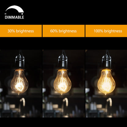 4 Pack Vintage Edison Bulbs with Filament, 60W Dimmable E26 A19 Antique Light, Golden Finish Industrial Design Amber Warm ,Omnidirectional 360 Degrees Angles