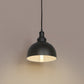 YANSUN 9.8in Black Metal Pendant Light with Iron Shade and 5m Cable E26 Bulb Not Included