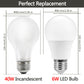 YANSUN 4-Pack 6W LED Light Sensor Bulb A19 E26, 2700K Warm White, 40W Equivalent