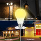 YANSUN 4-Pack 6W LED Light Sensor Bulb A19 E26, 2700K Warm White, 40W Equivalent