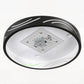 YANSUN 11. 8in Matte Black Integrated LED Flush Mount Ceiling Light with Round Plastic Shade, Dimmable 5-Level Switch for Foyer