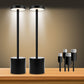 13.4 in. Black Cordless Rechargeable Integrated LED Table Lamp, Modern Portable Stepless Brightness Desk Lamps (2-Pack)