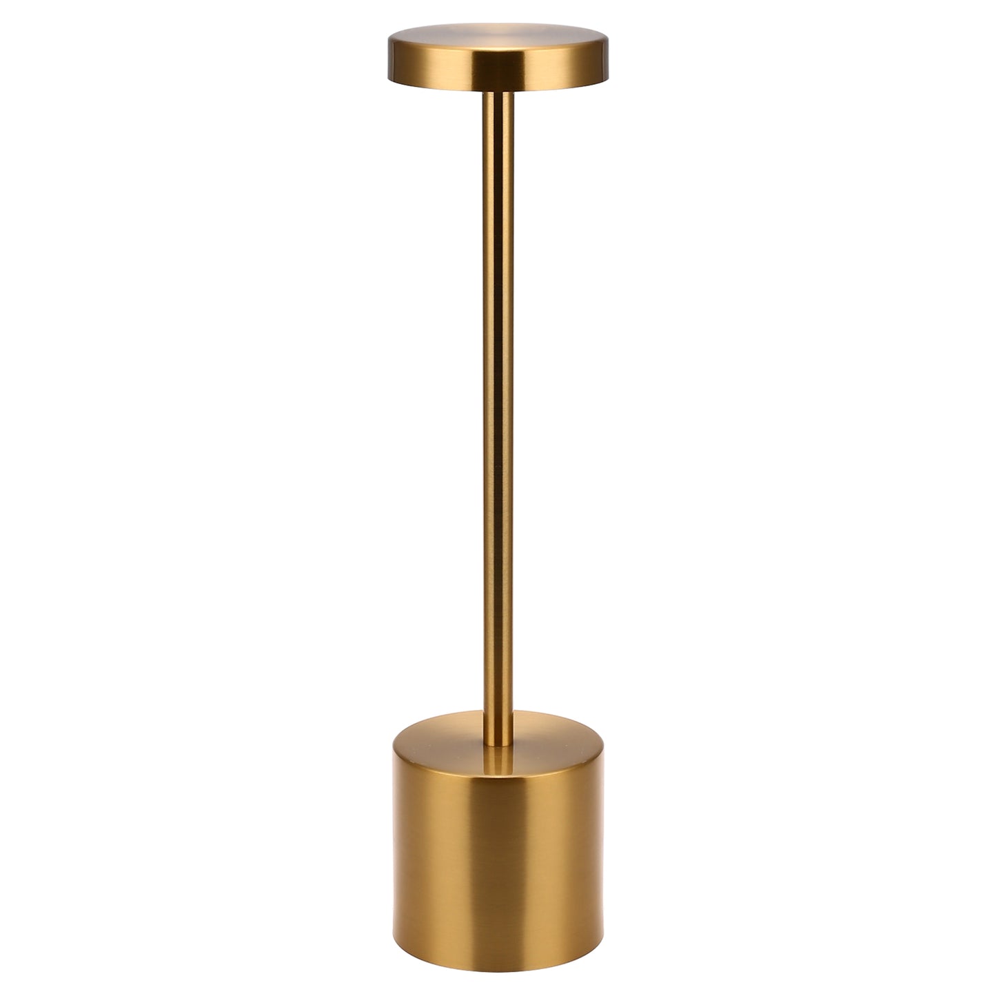 13.4 in. Gold Cordless Rechargeable Integrated LED Table Lamp, Modern Portable Stepless Brightness Desk Lamps (2-Pack)